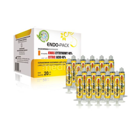 Strzykawka 5ml typu Luer-Lock ENDO-PACK - Kwas cytrynowy 40%