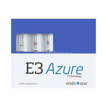 Pilniki Endostar E3 Azure Basic zestaw 3 sztuki
