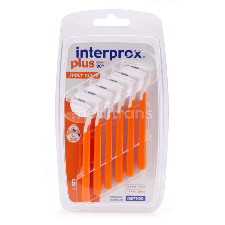 Interprox Plus 90° Super Micro Pomarańczowe 0.5mm 6 sztuk
