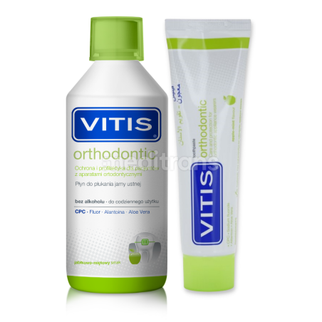 VITIS Orthodontic Zestaw pasta + płyn (100 ml + 500 ml)