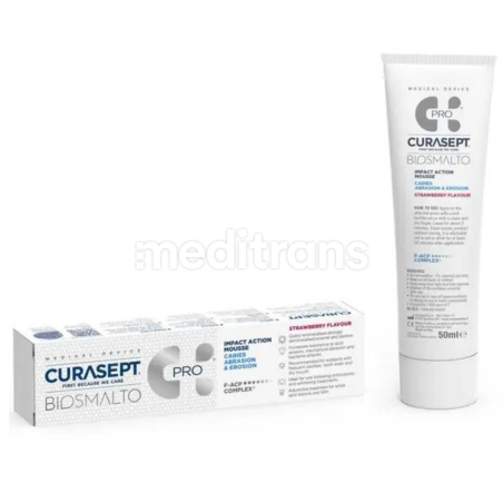 Curasept Biosmalto - mus do zębów truskawkowy 50ml