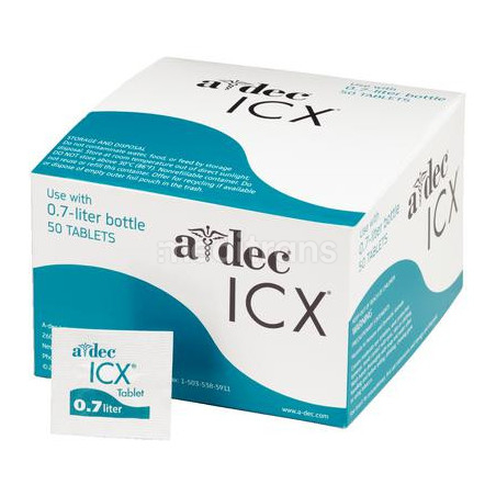 Tabletki czyszczące wodę w unicie ICX A-DEC