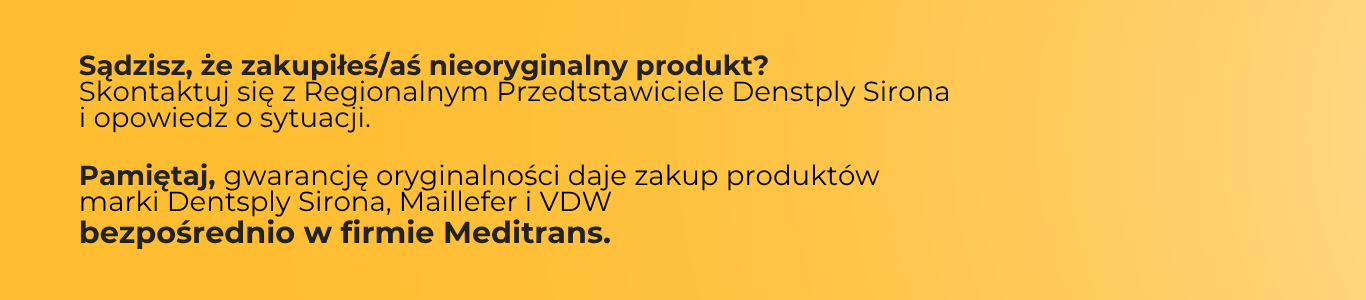 Zakupy w Meditrans - gwarancja oryginalnośći produktów Dentsply Siorna - baner.png